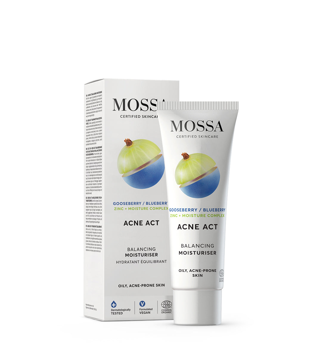 Acne Act Balancing moisturiser – Mossa Cosmetics